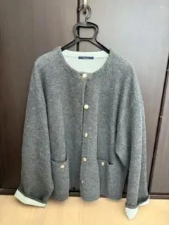 Saburoku グレー ジャケット風カーディガンのサムネイル