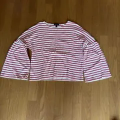 J.CREW 赤と白のストライプ Tシャツ Sのサムネイル