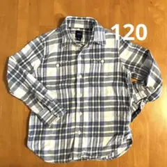GAPKids Sサイズ(120) 長袖シャツ　青/チェック