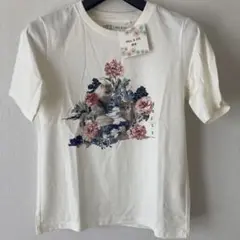 PAUL & JOE 花と猫プリント Tシャツ Sサイズ