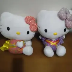 希少レア ハローキティ 浴衣姿 ぬいぐるみ サンリオ 非売品 星柄