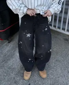 CandyStripper ビジュー付きダメージデニムパンツ ブラック 新品