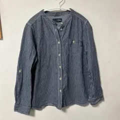 ストライプ コットン 長袖シャツ