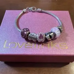 LOVE LINKS ラブリンクス ブレスレット チャーム6個付 シルバー925 