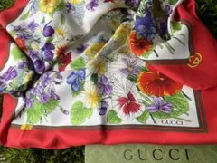 ぬえ様専用 GUCCI 大判 スカーフ シルク GGフローラ 現行品 | Mercari