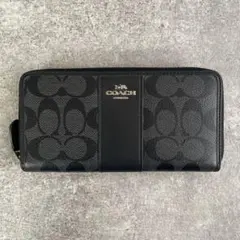 COACH コーチ C5889 エンボスロゴ レザー 長財布 ブラック - メルカリ