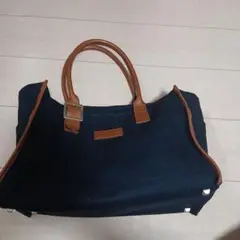 ネイビー キャンバス トートバッグ
