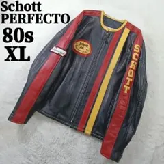 希少✨80s Schott シングルライダースジャケット USA製 レザー XL