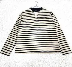 ITEMS URBAN RESEARCH ボーダーカットソー ホワイト×ネイビー