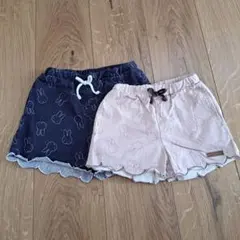 プティマインミッフィーショートパンツ110と90センチ2枚セット