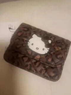 【新品送料込】ハローキティ レオパード キルティング カードケース