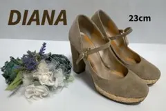 DIANA スエードパンプス ラメ付き