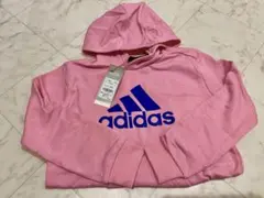 【新品・未使用】adidas ピンク フード付きパーカー