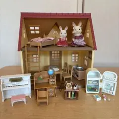 【値下げ】シルバニアファミリー　はじめてのシルバニアファミリー　家具、人形セット