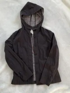 組曲　フード付き黒ジャケット　オンワード樫山