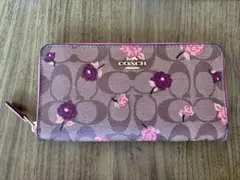 【新品・未使用】COACH コーチ シグネチャー柄 バラ 花柄 長財布