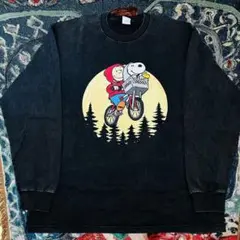 E.T. ロンT 長袖 ロンティー メンズ リプリント L XL 黒 R6
