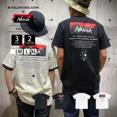 NANGA × ANGLERS BIGJOHN ブラック　Tシャツ