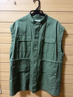 DISCOAT オリーブグリーン ノースリーブベスト