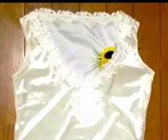 タンクトップ　ベロア風　光沢あり　ジャケットイン　ヘビロテ