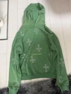 【UNKNOWN 】ストーン装飾 グリーンパーカー S