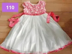 花柄レースドレス ホワイト/ピンク　コストコ　フォーマル　ワンピースのサムネイル