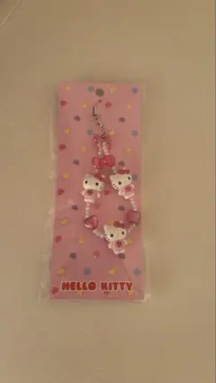 ハローキティ ストラップ ハート付き