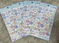 は*は様 EMBOSSED STICKERS 3Dぷくぷくシール 水色