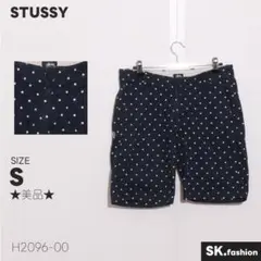 ★美品★STUSSY パンツ　ハーフ　ドット　刺繍　ポケット付き　フロントボタン