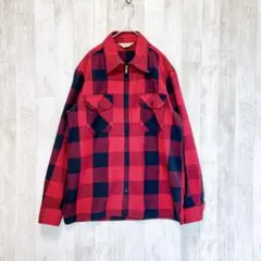 リーバイス　レッドタブ　シャツ　長袖　M チェック　ジップアップ　希少　綿100のサムネイル
