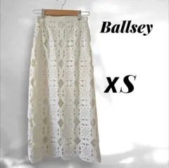 Ballsey 　ホワイト　レース　タイトスカート　S　ミモレ丈のサムネイル