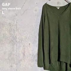 GAP 長袖ニット L オリーブグリーン
