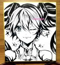 ボーカロイド　初音ミク　アナログ　手描きイラスト　ファンアート