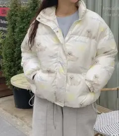 韓国ブランド　ダウンジャケット マルチーズ柄