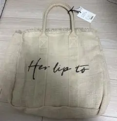 Herlipto ハリプ トートバッグ White 新宿ルミネ 限定品 - メルカリ