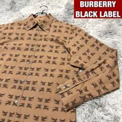 【希少デザイン】バーバリーブラックレーベル 長袖シャツ ホースロゴ 総柄 3