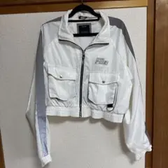 TEAM PWR クロップドジャケット ホワイト