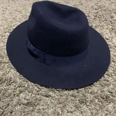 ウール100% 黒ハット