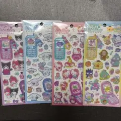 メルカリ最安！サンリオ【平成はっぴーフォンシール　4種セット】