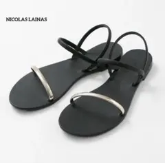 NICOLAS LAINAS スエードフリンジサンダル ブラウン 38 - メルカリ