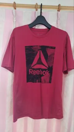 Reebok リーボック ロゴプリント Tシャツ 2XO レッド