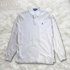 Polo Ralph Lauren 白 長袖ポロ L ポニー 刺繍