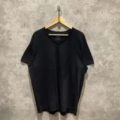 【送料無料】USA古着 GILDAN 無地 Vネック Tシャツ BLACK