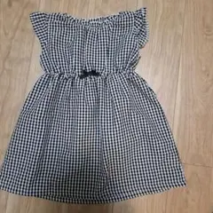 チェック柄ノースリーブワンピース 110