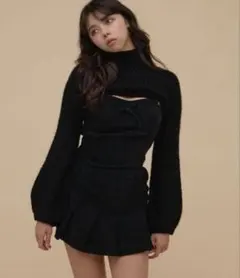 andmary Twiggy tweed mini dress