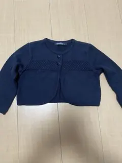 お受験　familiar 100 ネイビー カーディガン　ボレロ