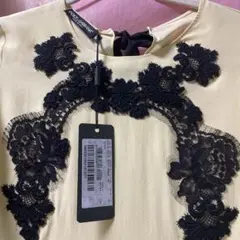 新品未使用 DOLCE&GABBANA半袖シルクブラウス黒レース　サイズ40のサムネイル