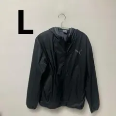 PUMA ブラック フード付きナイロンジャケット