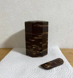 桜皮細工　茶筒　伝統工芸品（内蓋なし）　八角形