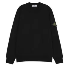STONE ISLAND ブラック クルーネック スウェット